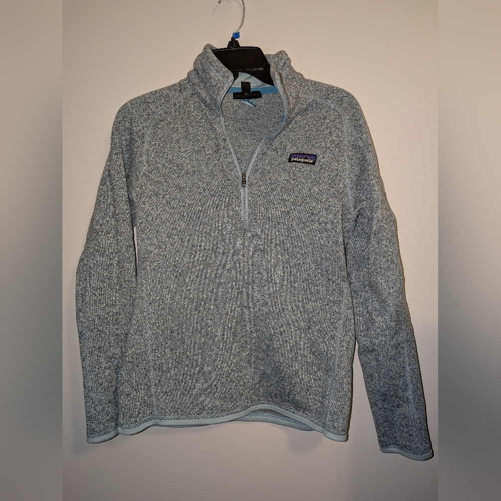 Patagonia Women's Better Sweater 1/4 Zip Blue Size Medium